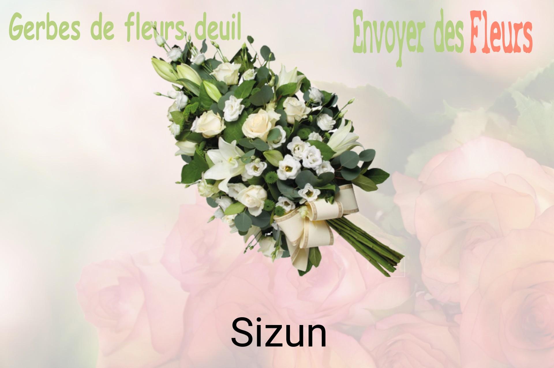 Gerbe de fleurs de deuil livrée à Sizun